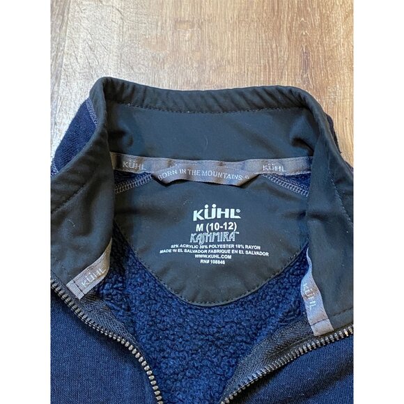 Kühl Kamphira Navy/Gray 1/4 Zip Fleece Pullover M 10/12‎ - Picture 2 of 5